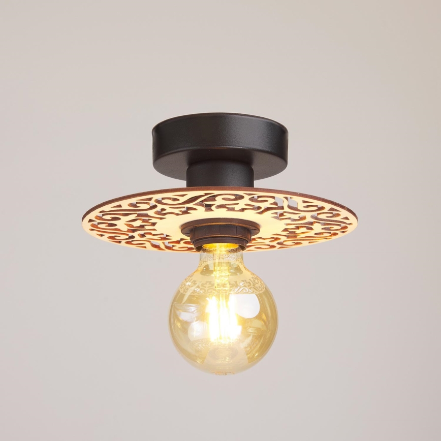 Ytmonterad ljuskrona FALCO 1xE27/60W/230V diameter 20 cm beige