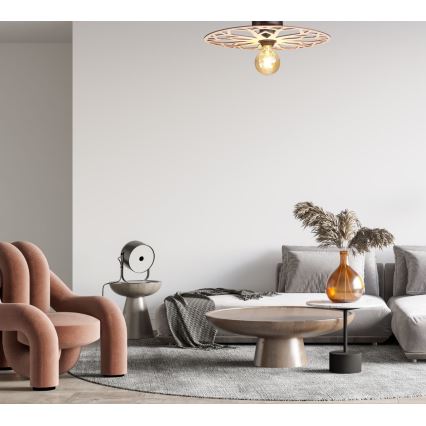 Ytmonterad ljuskrona FALCO 1xE27/60W/230V diameter 40 cm beige