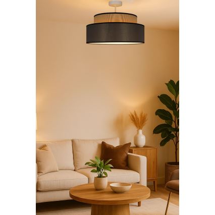 Ytmonterad ljuskrona GRACE 1xE27/60W/230V beige/brun