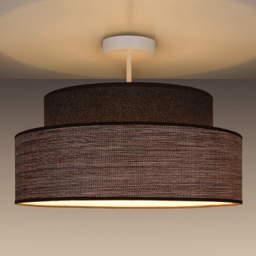 Ytmonterad ljuskrona GRACE 1xE27/60W/230V brun/beige