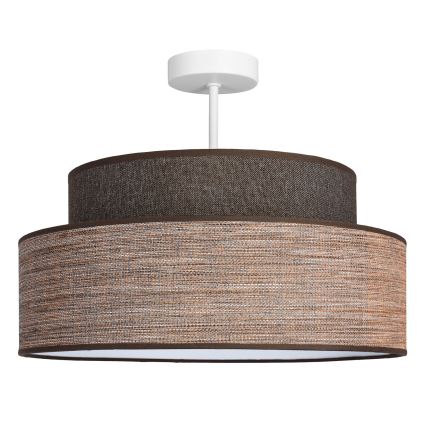 Ytmonterad ljuskrona GRACE 1xE27/60W/230V brun/beige