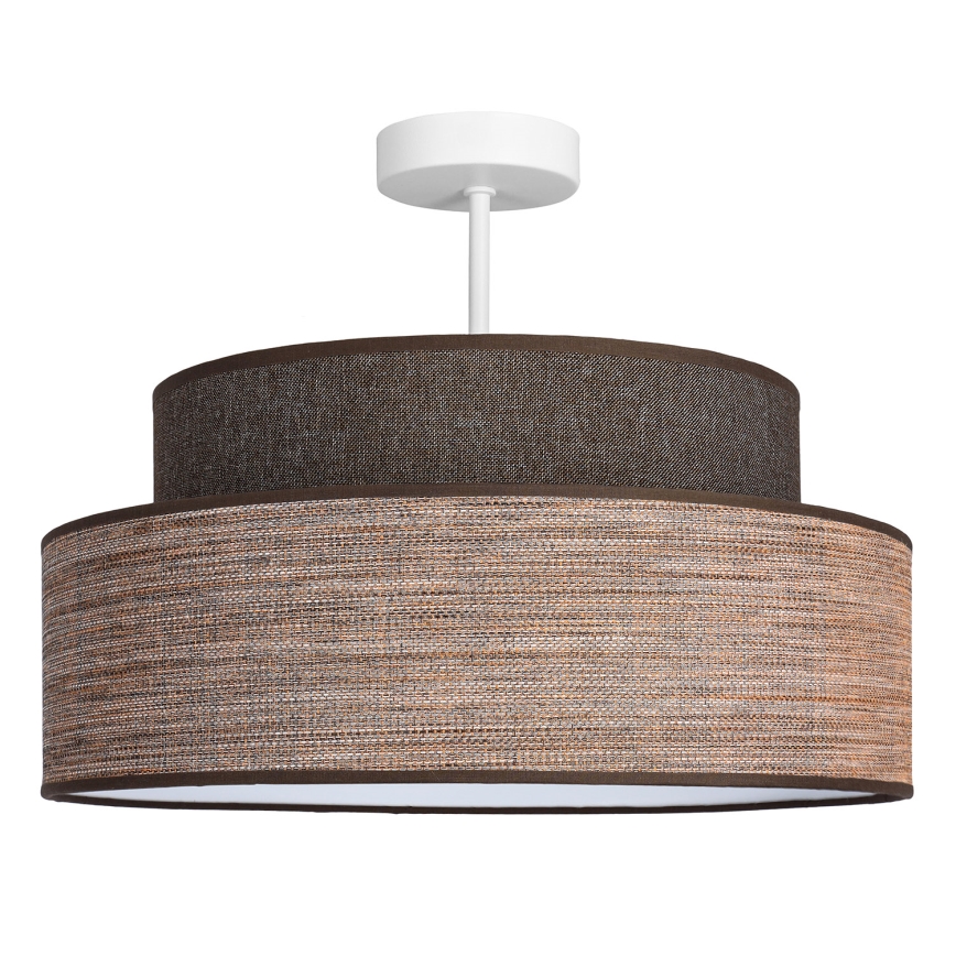 Ytmonterad ljuskrona GRACE 1xE27/60W/230V brun/beige