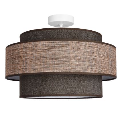 Ytmonterad ljuskrona GRACE 1xE27/60W/230V brun/beige
