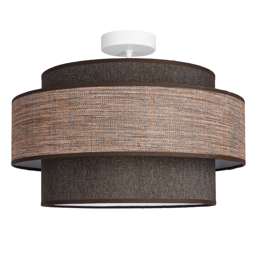 Ytmonterad ljuskrona GRACE 1xE27/60W/230V brun/beige