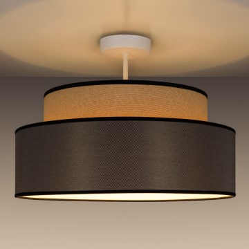 Ytmonterad ljuskrona GRACE 1xE27/60W/230V diameter 40 cm beige/brun