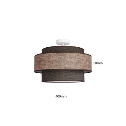 Ytmonterad ljuskrona GRACE 1xE27/60W/230V diameter 40 cm brun/beige