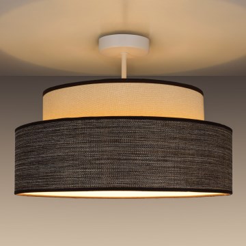 Ytmonterad ljuskrona GRACE 1xE27/60W/230V diameter 40 cm grädde/brun