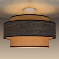 Ytmonterad ljuskrona GRACE 1xE27/60W/230V diameter 40 cm grädde/brun