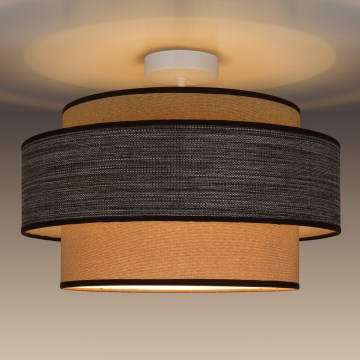 Ytmonterad ljuskrona GRACE 1xE27/60W/230V diameter 40 cm grädde/brun