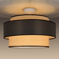 Ytmonterad ljuskrona GRACE 1xE27/60W/230V diameter 40 cm grädde/grå