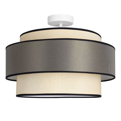 Ytmonterad ljuskrona GRACE 1xE27/60W/230V diameter 40 cm grädde/grå
