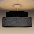 Ytmonterad ljuskrona GRACE 1xE27/60W/230V diameter 40 cm svart/grå