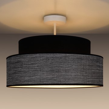 Ytmonterad ljuskrona GRACE 1xE27/60W/230V diameter 40 cm svart/grå
