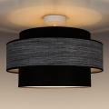 Ytmonterad ljuskrona GRACE 1xE27/60W/230V diameter 40 cm svart/grå