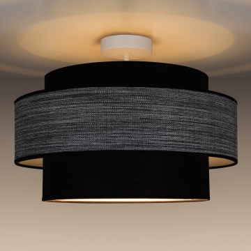 Ytmonterad ljuskrona GRACE 1xE27/60W/230V diameter 40 cm svart/grå