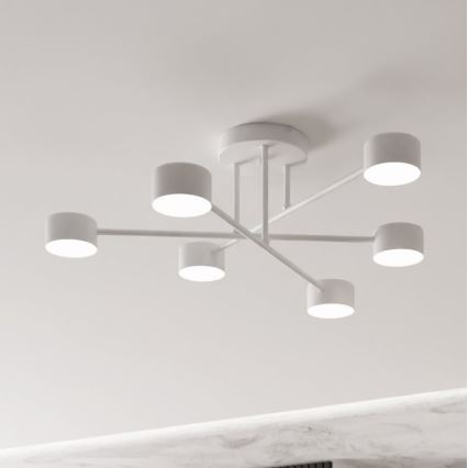 Ytmonterad ljuskrona HALO 6xGX53/8W/230V vit