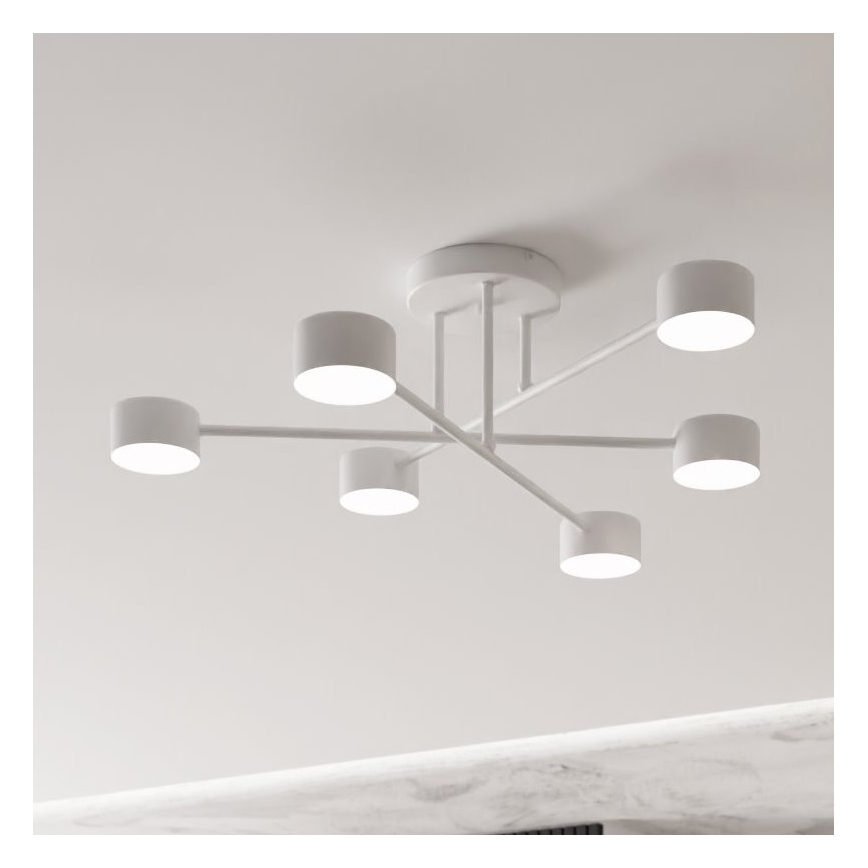 Ytmonterad ljuskrona HALO 6xGX53/8W/230V vit