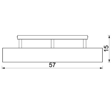 Ytmonterad ljuskrona MAISON 3xGU10/8W/230V brun/ek