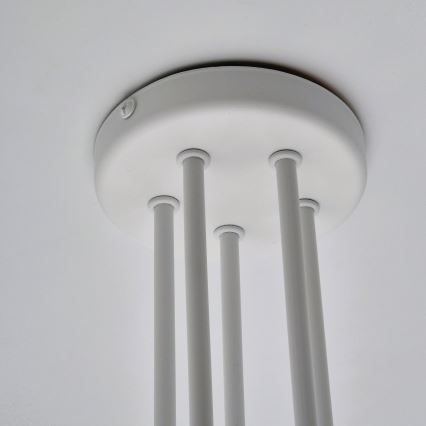 Ytmonterad ljuskrona MATYLDA 5xE27/60W/230V vit