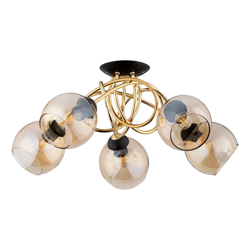 Ytmonterad ljuskrona MODENA 5xE14/10W/230V guld