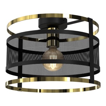 Ytmonterad ljuskrona RIM 1xE27/60W/230V svart/guld