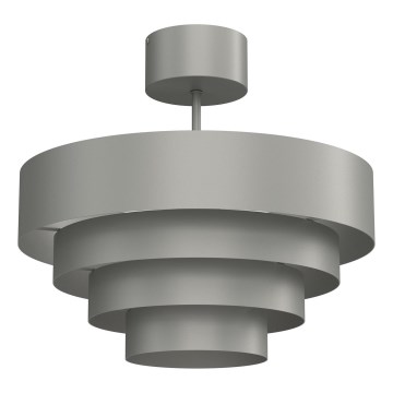 Ytmonterad ljuskrona RINGS 1xE27/15W/230V grå