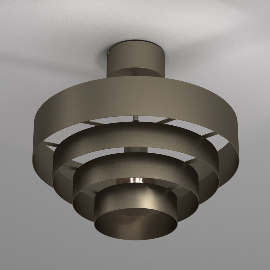 Ytmonterad ljuskrona RINGS 1xE27/15W/230V mässing