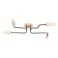 Ytmonterad ljuskrona TIMBO 4xE27/15W/230V svart/beige/bok