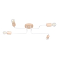Ytmonterad ljuskrona TIMBO 4xE27/15W/230V vit/beige/bok