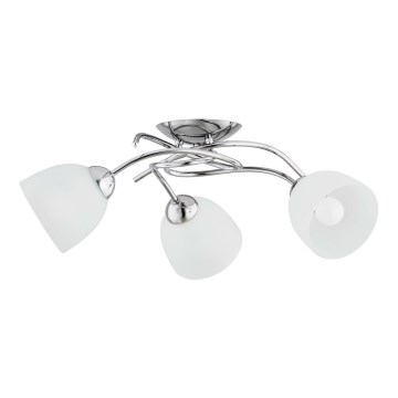 Ytmonterad ljuskrona VERWIL 3xE27/15W/230V skinande krom