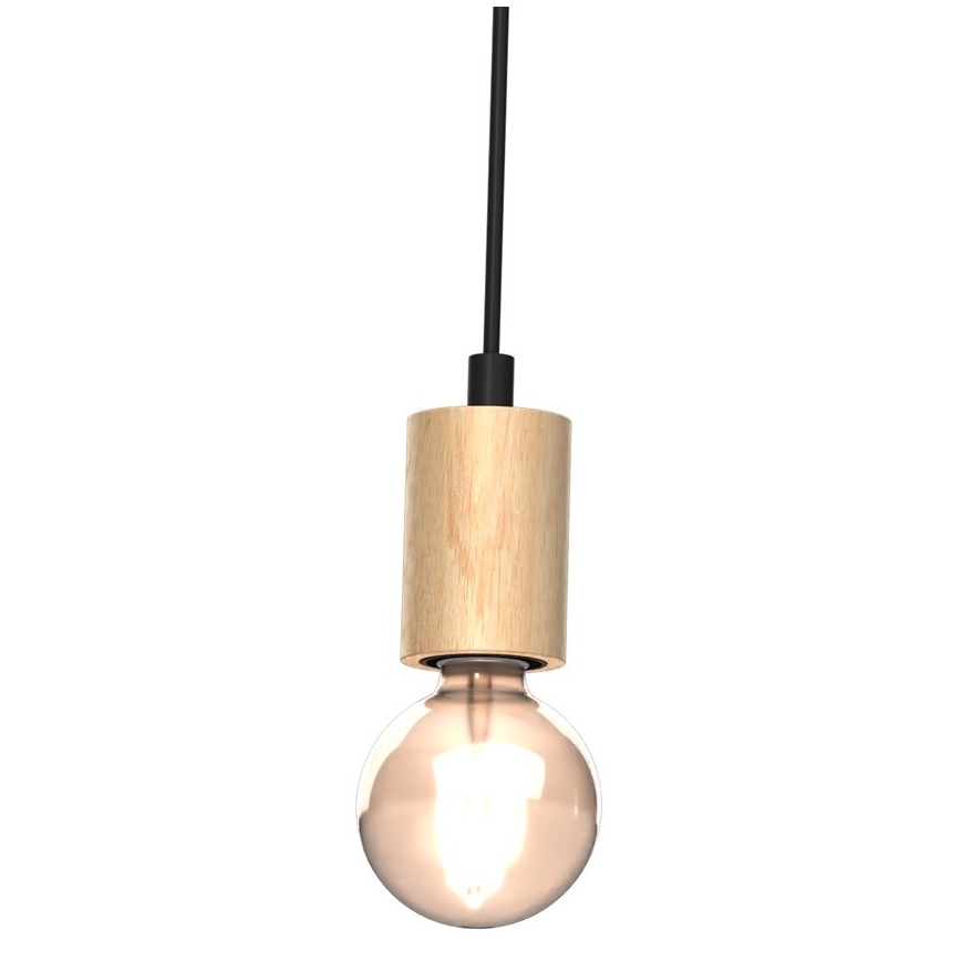 Ytmonterad ljuskrona VIGA 2xE27/60W/230V trä