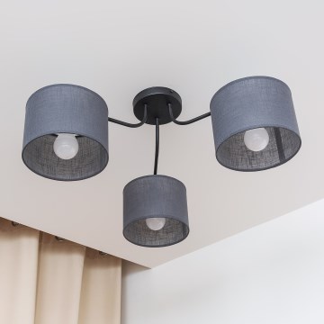 Ytmonterad taklampa ALBA 3xE27/15W/230V grå