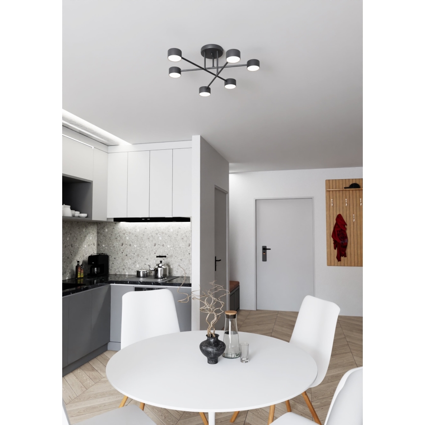 Ytmonterad taklampa HALO 6xGX53/10W/230V svart