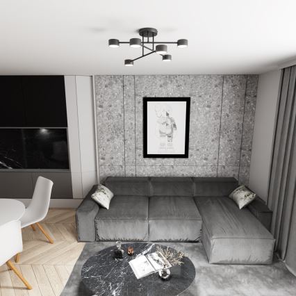 Ytmonterad taklampa HALO 6xGX53/10W/230V svart