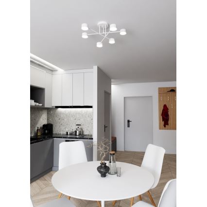 Ytmonterad taklampa HALO 6xGX53/10W/230V vit