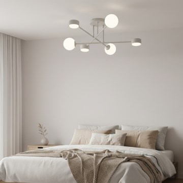 Ytmonterad taklampa HOLON 3xG9/8W/230V + 3xGX53/12W grå