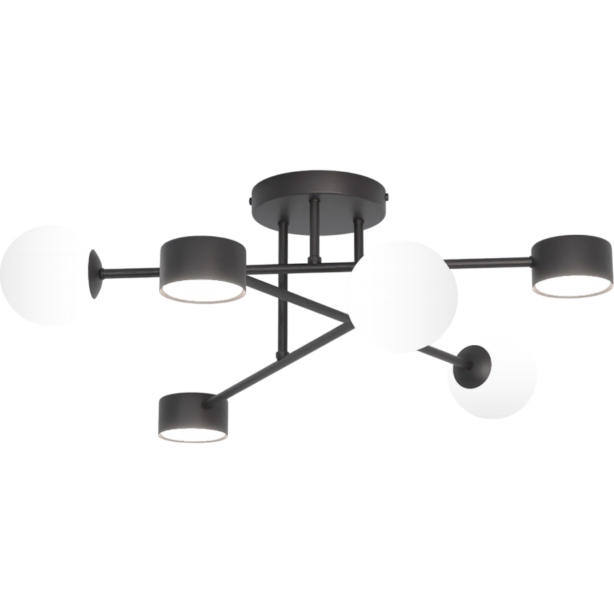 Ytmonterad taklampa HOLON 3xG9/8W/230V + 3xGX53/12W svart