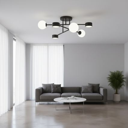 Ytmonterad taklampa HOLON 3xG9/8W/230V + 3xGX53/12W svart