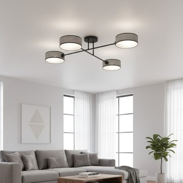 Ytmonterad taklampa MAGA 4xE14/10W/230V, grå