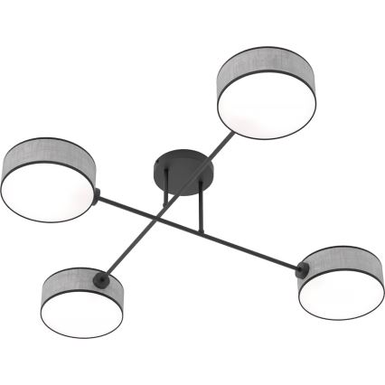 Ytmonterad taklampa MAGA 4xE14/10W/230V, grå