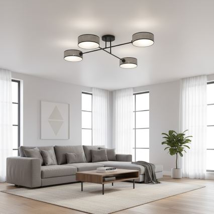 Ytmonterad taklampa MAGA 4xE14/10W/230V, grå