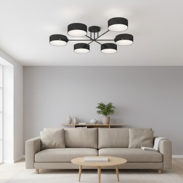 Ytmonterad taklampa MAGA 6xE14/10W/230V svart