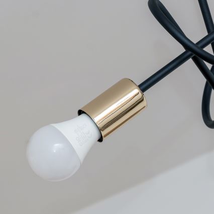 Ytmonterad taklampa OXFORD 3xE27/15W/230V guld/svart