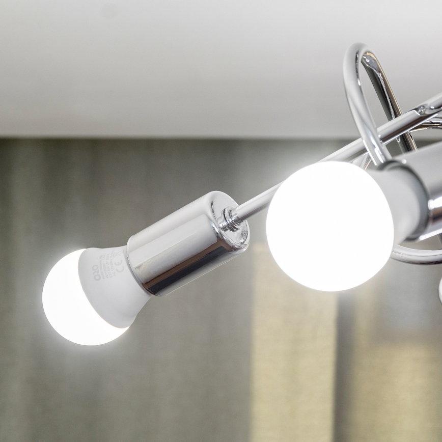 Ytmonterad taklampa OXFORD 5xE27/15W/230V polerad krom
