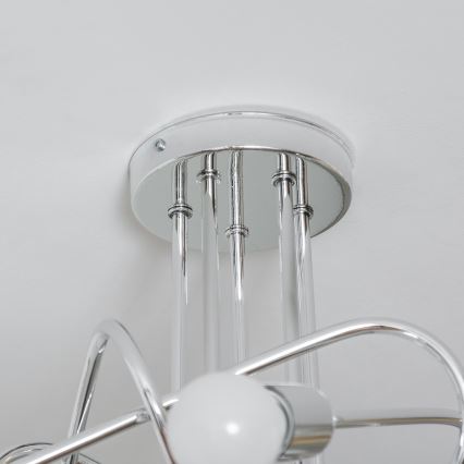 Ytmonterad taklampa OXFORD 5xE27/15W/230V polerad krom