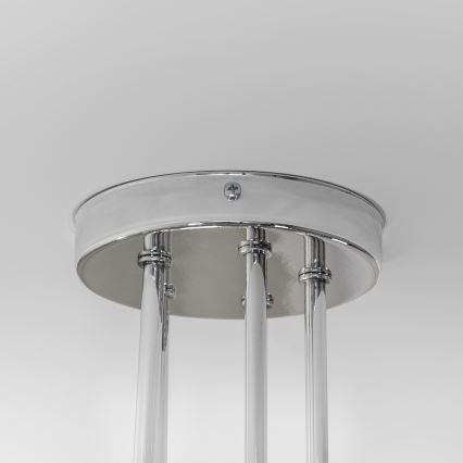 Ytmonterad taklampa OXFORD 5xE27/15W/230V polerad krom