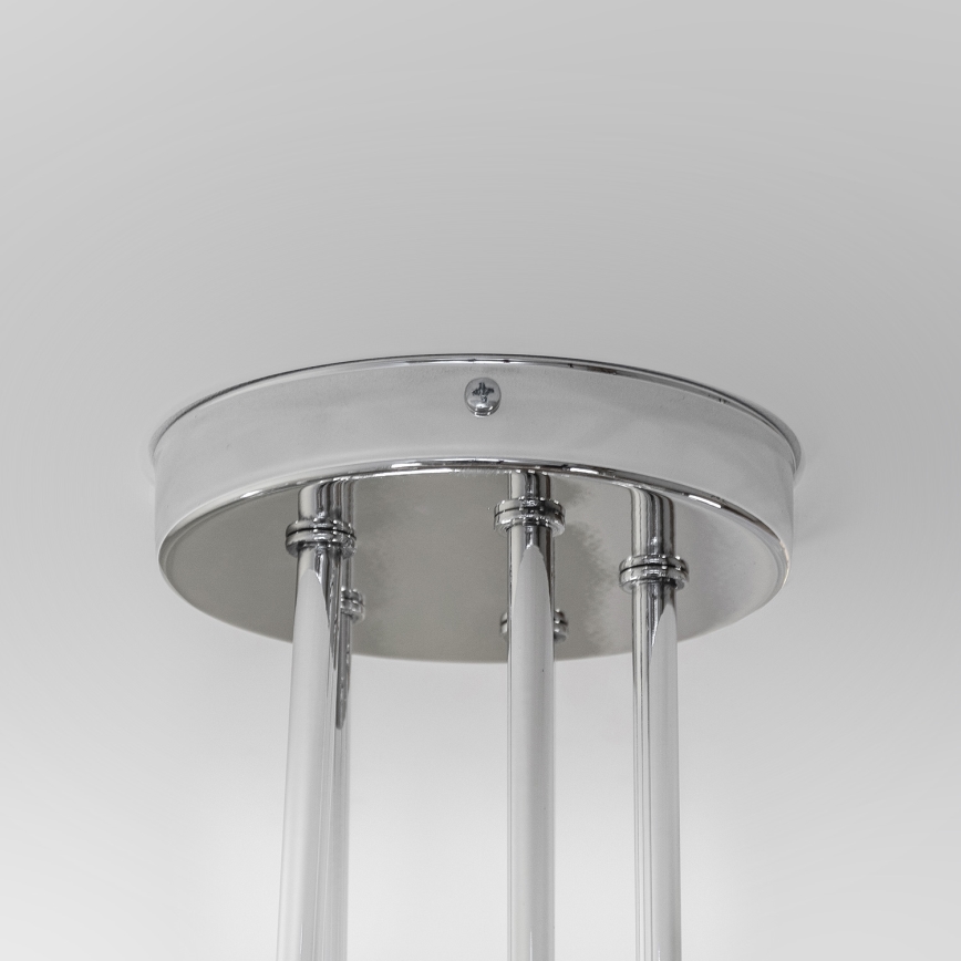 Ytmonterad taklampa OXFORD 5xE27/15W/230V polerad krom