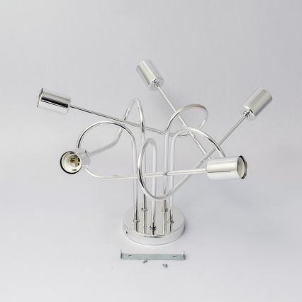 Ytmonterad taklampa OXFORD 5xE27/15W/230V polerad krom