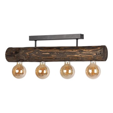 Ytmonterad taklampa TRABO 4xE27/60W/230V i furu