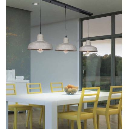 Zambelis 1653 - Taklampa 3xE27/40W/230V betong